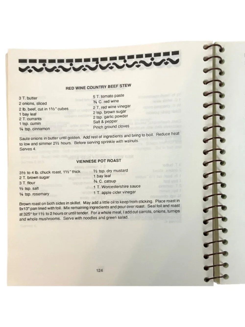 Thistle Hill Docent Guild recipes stenciled